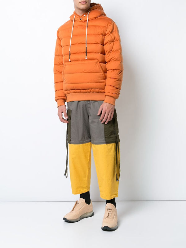 KNIT QUILTED PULL OVER ORANGE HOODIE ORANGE - Mostly Heard Rarely Seen