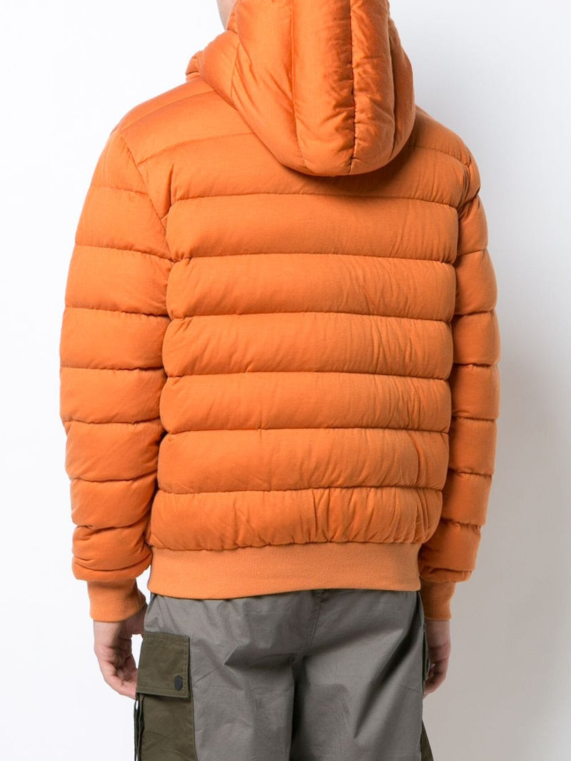 KNIT QUILTED PULL OVER ORANGE HOODIE ORANGE - Mostly Heard Rarely Seen