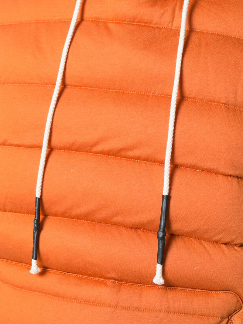 KNIT QUILTED PULL OVER ORANGE HOODIE ORANGE - Mostly Heard Rarely Seen
