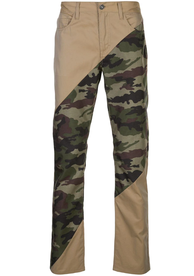 SLICED DENIM JEAN KHAKI/JUNGLE CAMO - Mostly Heard Rarely Seen