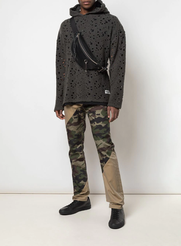 SLICED DENIM JEAN KHAKI/JUNGLE CAMO - Mostly Heard Rarely Seen