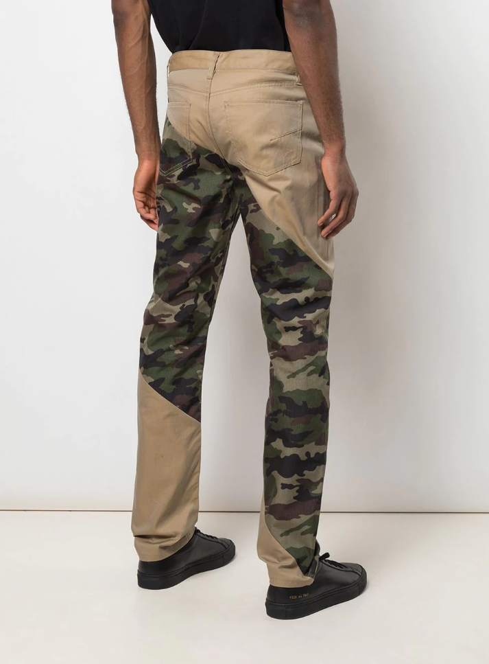 SLICED DENIM JEAN KHAKI/JUNGLE CAMO - Mostly Heard Rarely Seen