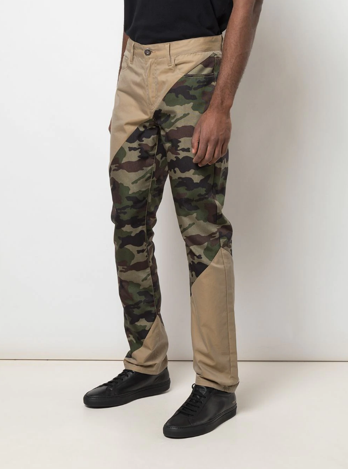SLICED DENIM JEAN KHAKI/JUNGLE CAMO - Mostly Heard Rarely Seen