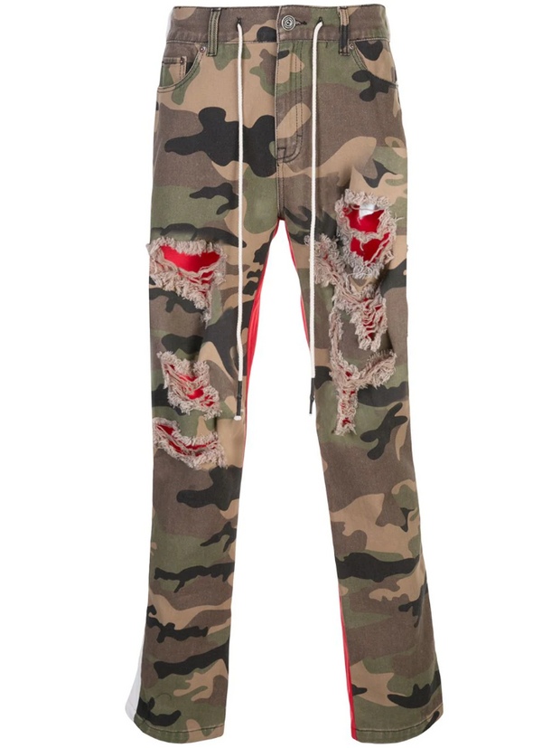HALF AND HALF PANT JUNGLE CAMO/RED - Mostly Heard Rarely Seen