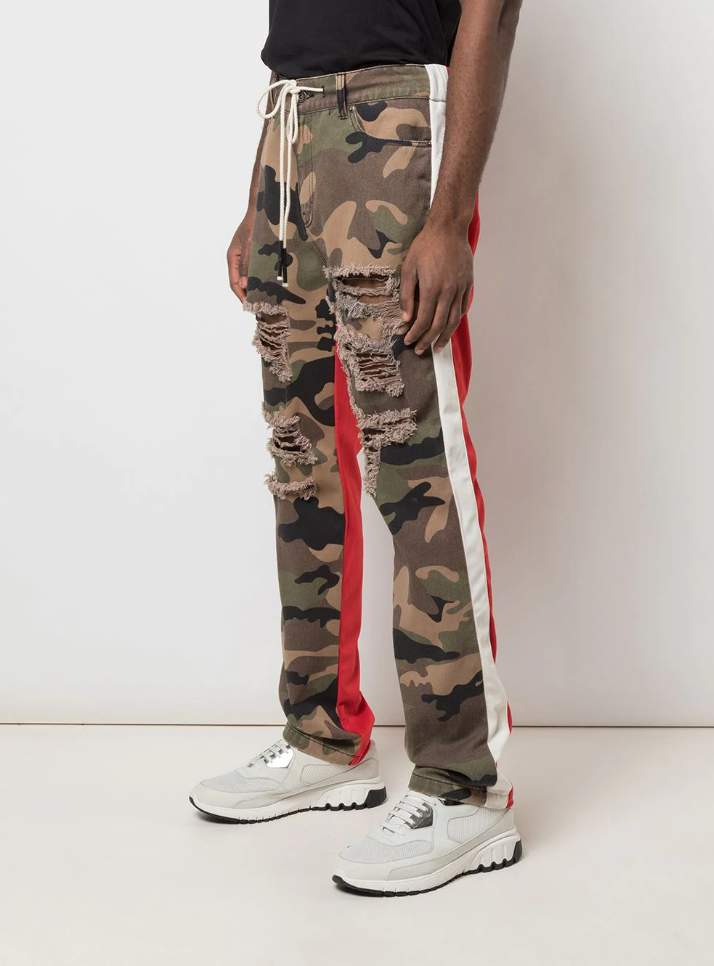 HALF AND HALF PANT JUNGLE CAMO/RED - Mostly Heard Rarely Seen