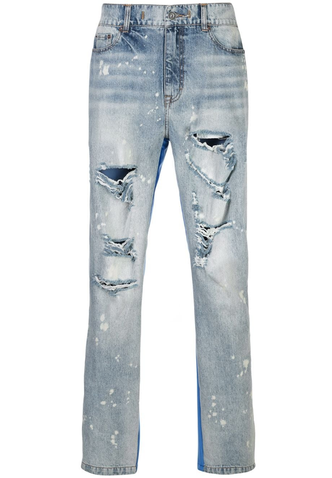 HALF AND HALF PANT BLUE DENIM/BLUE - Mostly Heard Rarely Seen