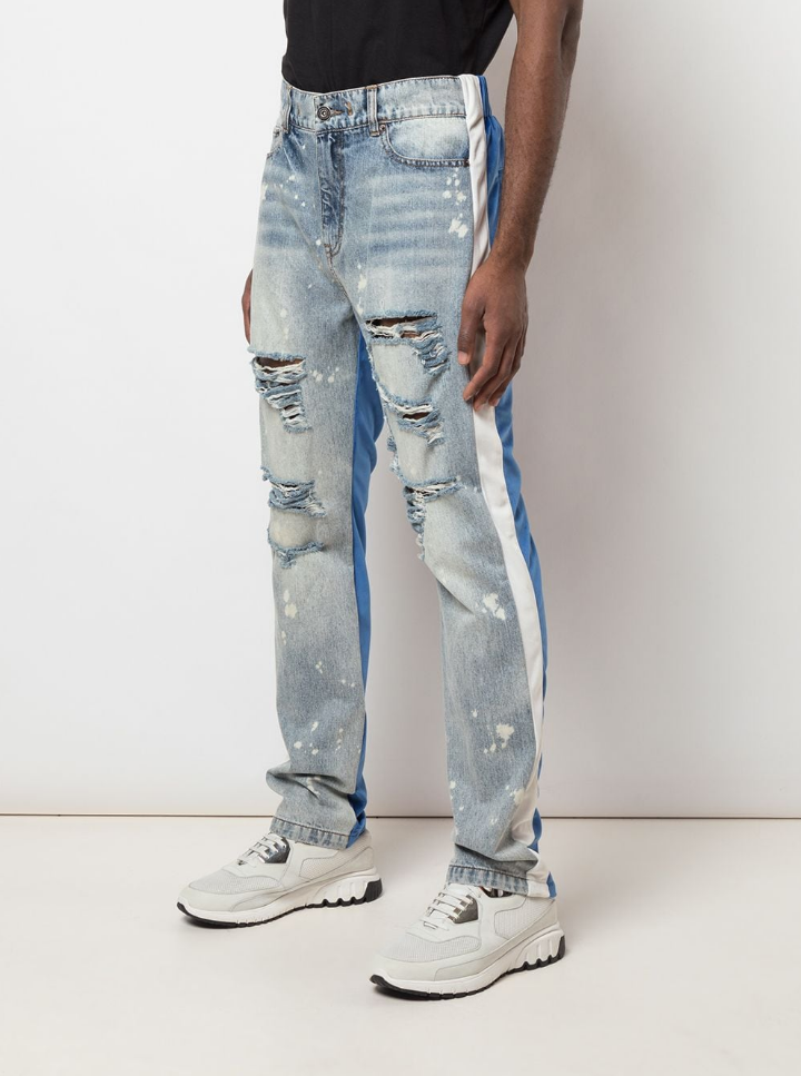 HALF AND HALF PANT BLUE DENIM/BLUE - Mostly Heard Rarely Seen