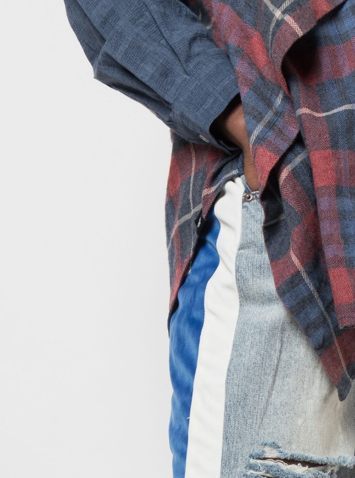 HALF AND HALF PANT BLUE DENIM/BLUE - Mostly Heard Rarely Seen
