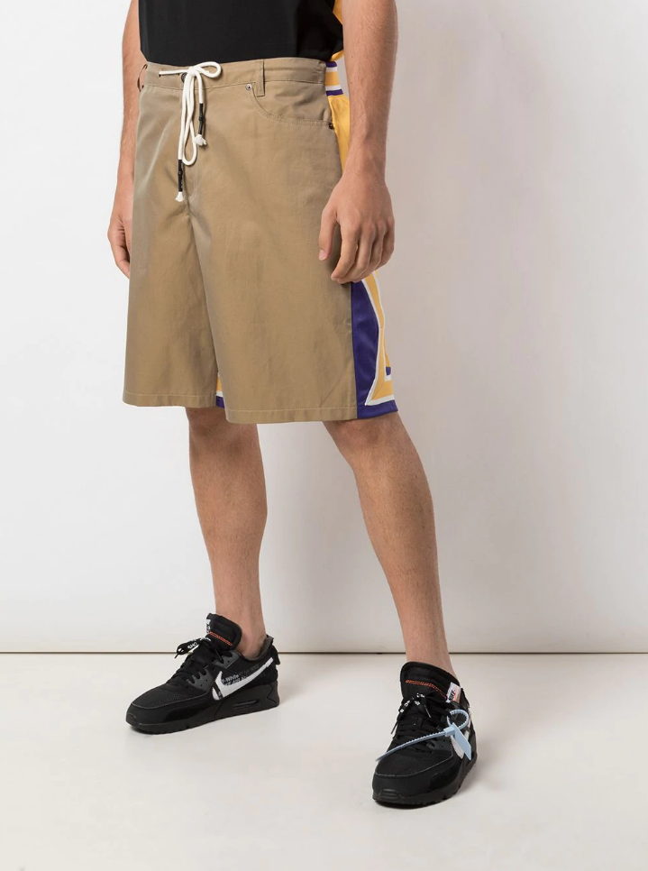 FANATIC SHORTS KHAKI/YELLOW - Mostly Heard Rarely Seen
