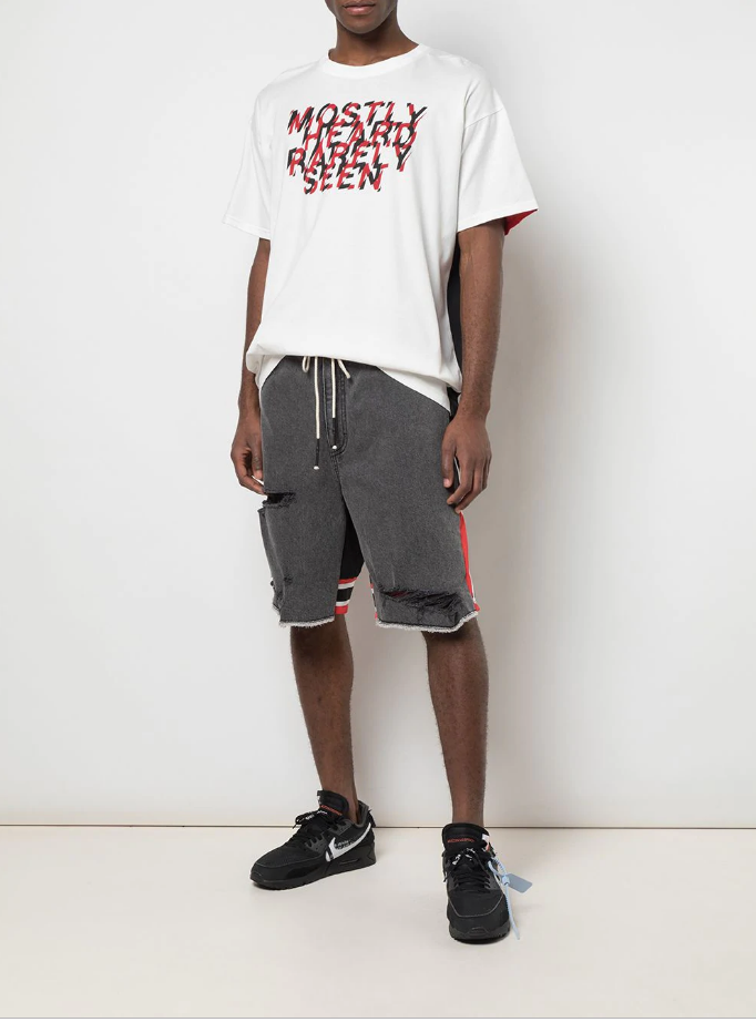 FANATIC SHORTS BLACK DENIM/BLACK - Mostly Heard Rarely Seen