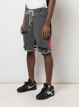 FANATIC SHORTS BLACK DENIM/BLACK - Mostly Heard Rarely Seen