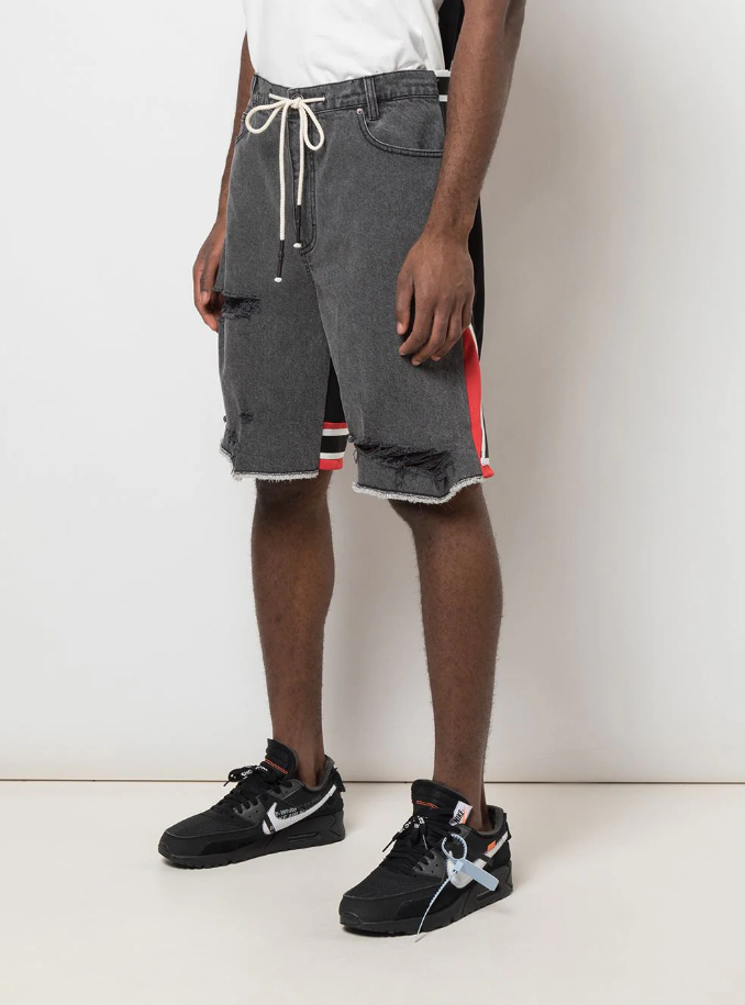 FANATIC SHORTS BLACK DENIM/BLACK - Mostly Heard Rarely Seen