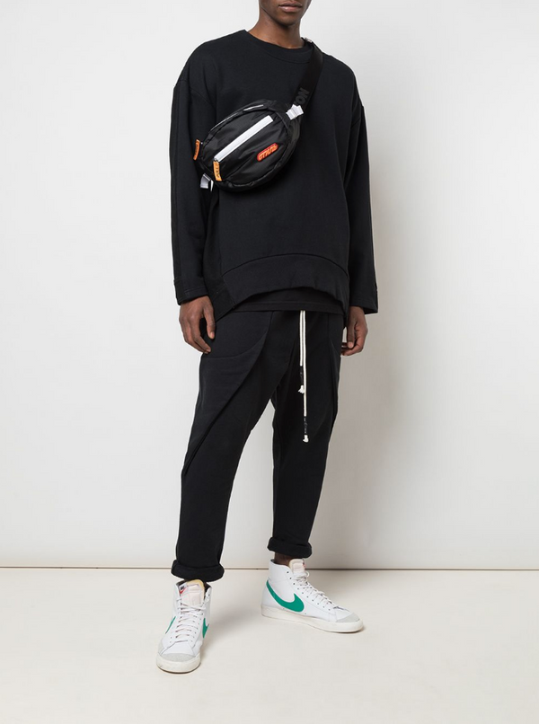 ONLY THE DENIM ON MY BACK CREW NECK BLACK/DENIM - Mostly Heard Rarely Seen