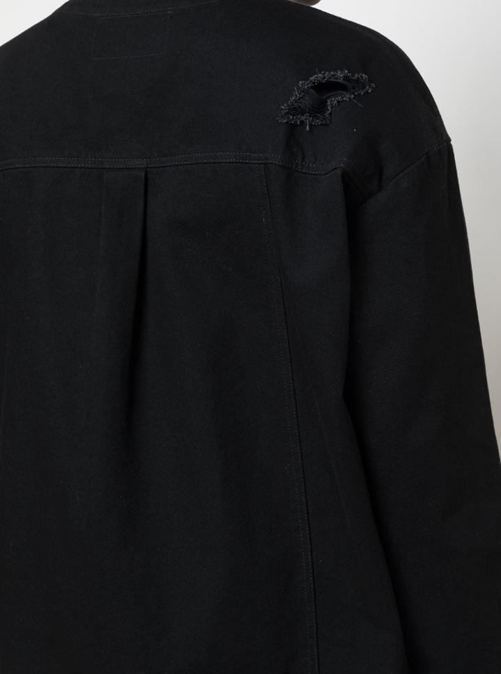 ONLY THE DENIM ON MY BACK CREW NECK BLACK/DENIM - Mostly Heard Rarely Seen
