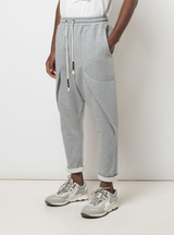 DRAPED JOGGER HEATHER GREY - Mostly Heard Rarely Seen