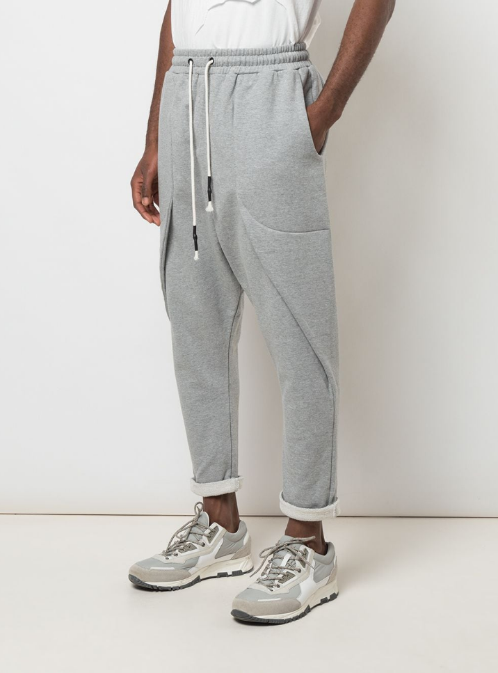 DRAPED JOGGER HEATHER GREY - Mostly Heard Rarely Seen