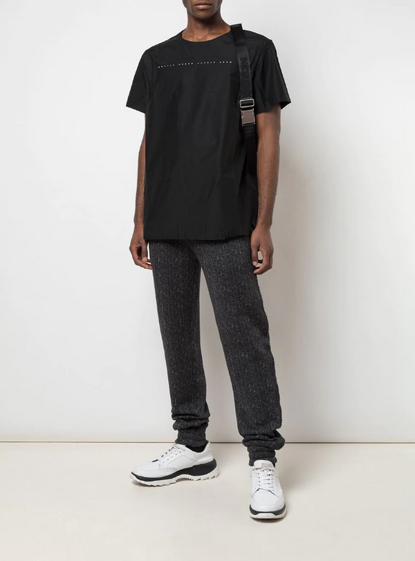 FRAYED JOGGERS HEATHER BLACK - Mostly Heard Rarely Seen