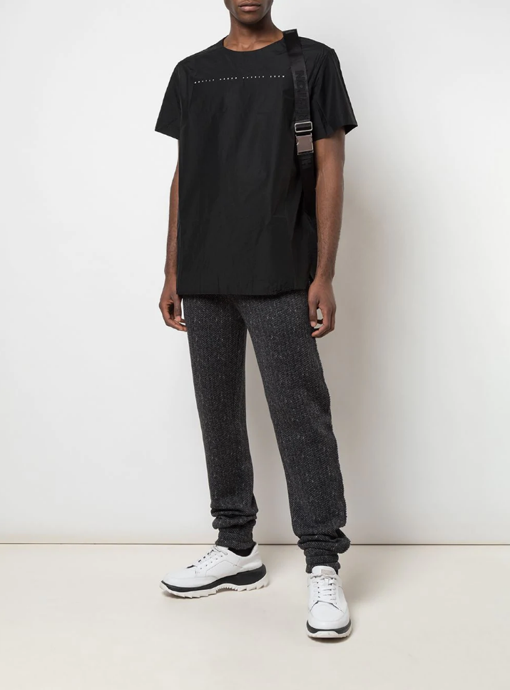 FRAYED JOGGERS HEATHER BLACK - Mostly Heard Rarely Seen