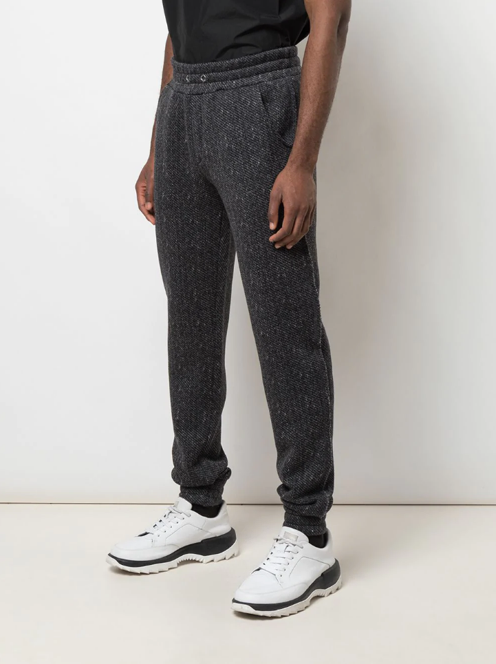 FRAYED JOGGERS HEATHER BLACK - Mostly Heard Rarely Seen