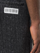 FRAYED JOGGERS HEATHER BLACK - Mostly Heard Rarely Seen