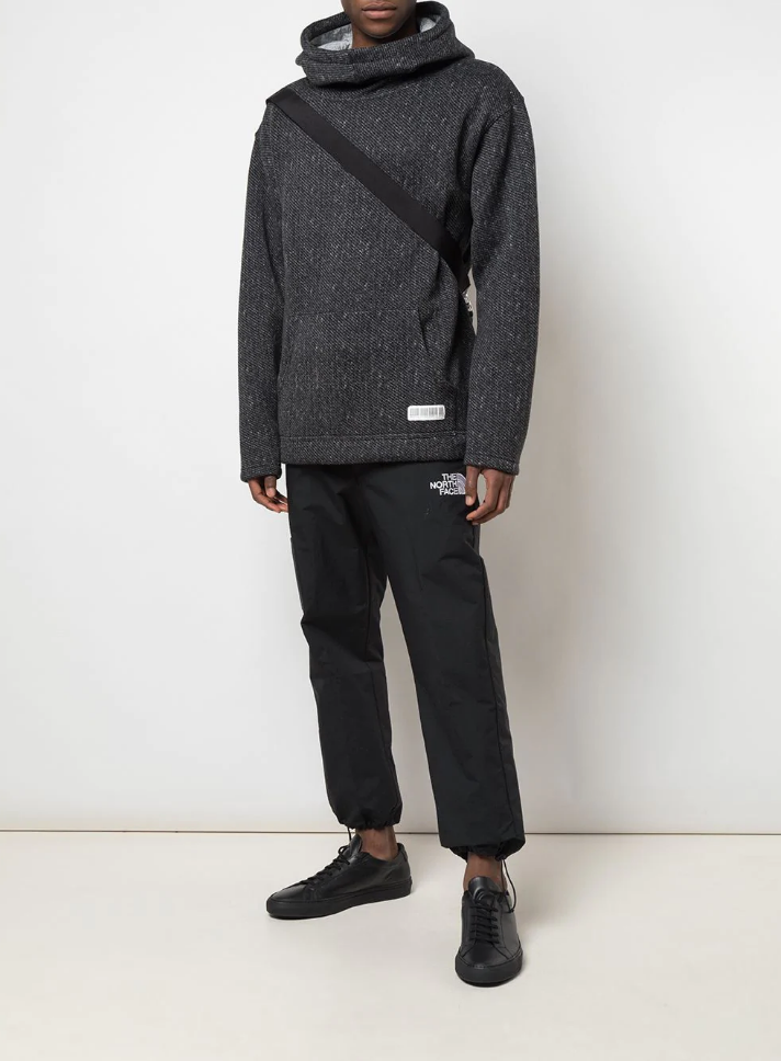 WOOL HOODIE HEATHER BLACK - Mostly Heard Rarely Seen
