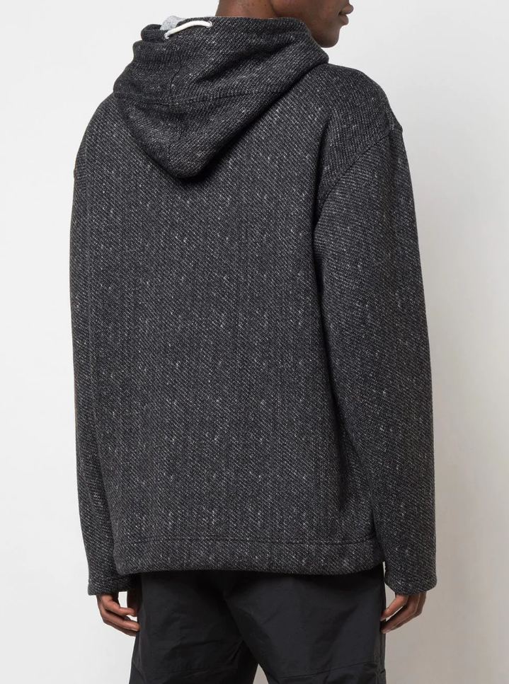 WOOL HOODIE HEATHER BLACK - Mostly Heard Rarely Seen