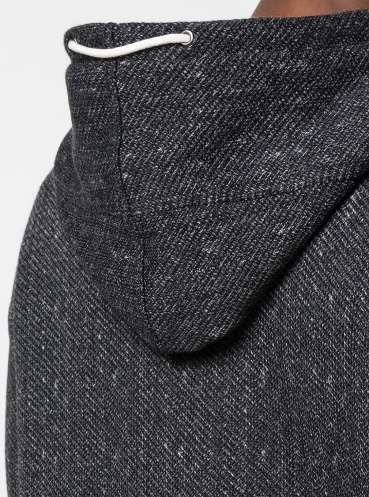 WOOL HOODIE HEATHER BLACK - Mostly Heard Rarely Seen