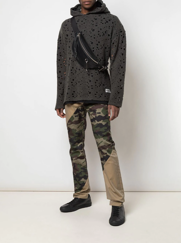 HOLEY HOODIE DARK ARMY GREEN - Mostly Heard Rarely Seen