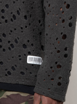 HOLEY HOODIE DARK ARMY GREEN - Mostly Heard Rarely Seen