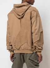 CUT ME UP DROP SHOULDER HOODIE CAMEL - Mostly Heard Rarely Seen