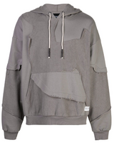 CUT ME UP DROP SHOULDER HOOIDE GREY - Mostly Heard Rarely Seen
