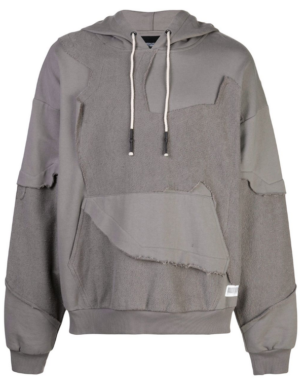 CUT ME UP DROP SHOULDER HOOIDE GREY - Mostly Heard Rarely Seen