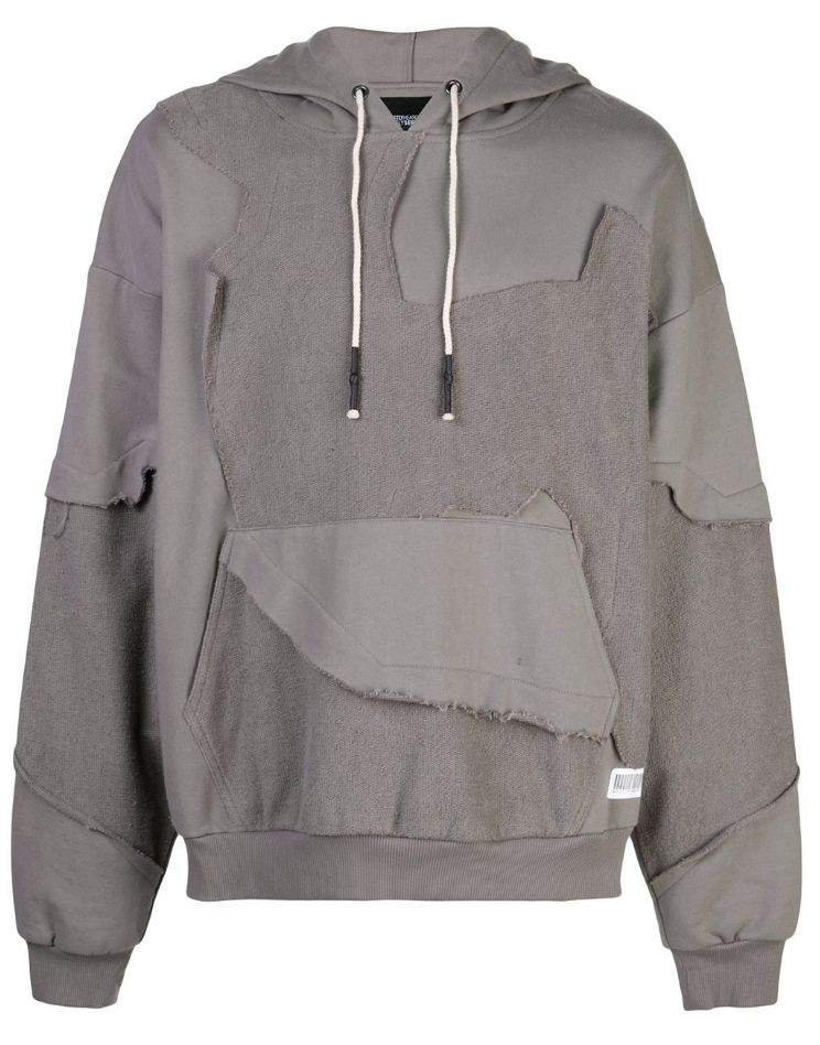CUT ME UP DROP SHOULDER HOOIDE GREY - Mostly Heard Rarely Seen