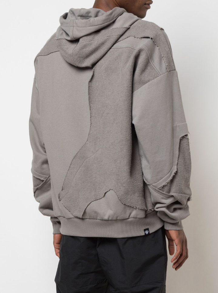 CUT ME UP DROP SHOULDER HOOIDE GREY - Mostly Heard Rarely Seen