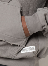 CUT ME UP DROP SHOULDER HOOIDE GREY - Mostly Heard Rarely Seen