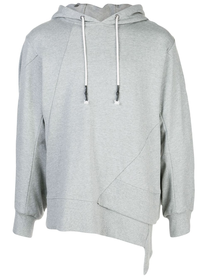 STAGGERED HEM HOODIE HEATHER GREY - Mostly Heard Rarely Seen