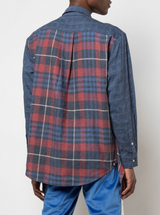OVERLAPPING BUTTON DOWN RED BLUE PLAID/ BLUE - Mostly Heard Rarely Seen