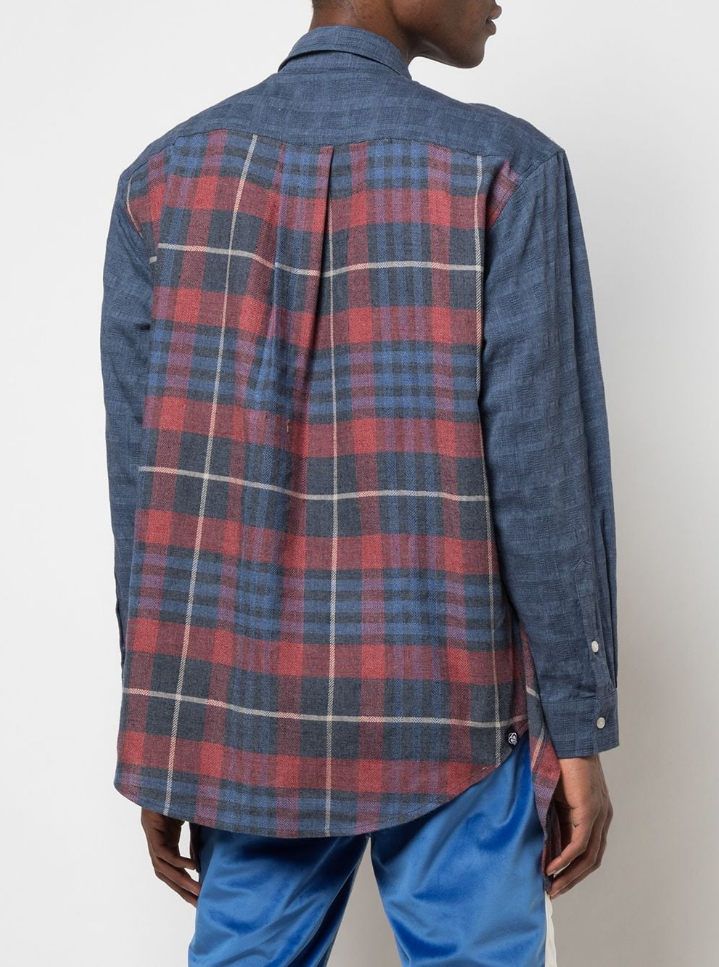 Overlapping Button Up OVERLAPPING BUTTON DOWN RED BLUE PLAID/ BLUE – Mostly Heard Rarely Seen