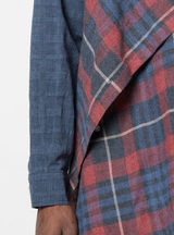 OVERLAPPING BUTTON DOWN RED BLUE PLAID/ BLUE - Mostly Heard Rarely Seen