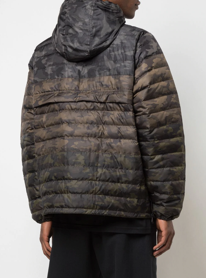 QUARTER ZIP PUFFER JACKET MIX GREEN CAMO - Mostly Heard Rarely Seen