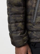 QUARTER ZIP PUFFER JACKET MIX GREEN CAMO - Mostly Heard Rarely Seen