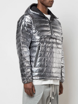 QUARTER ZIP PUFFER JACKET GUNMETAL FOIL - Mostly Heard Rarely Seen