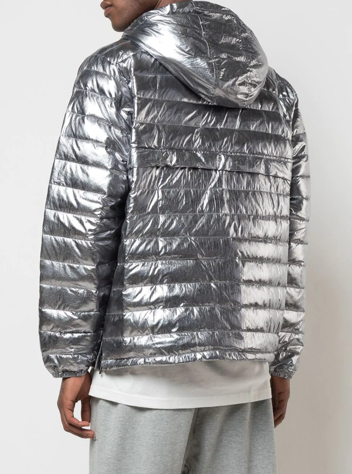 QUARTER ZIP PUFFER JACKET GUNMETAL FOIL - Mostly Heard Rarely Seen