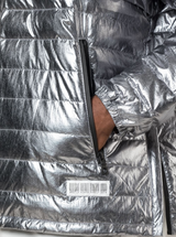 QUARTER ZIP PUFFER JACKET GUNMETAL FOIL - Mostly Heard Rarely Seen