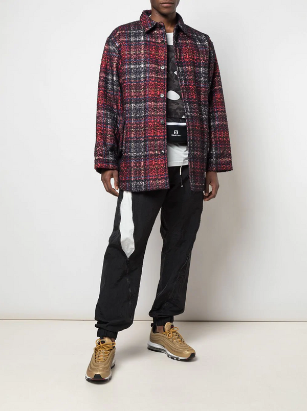 SHIRT JACKET RED MIX PLAID - Mostly Heard Rarely Seen
