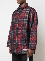 SHIRT JACKET RED MIX PLAID - Mostly Heard Rarely Seen