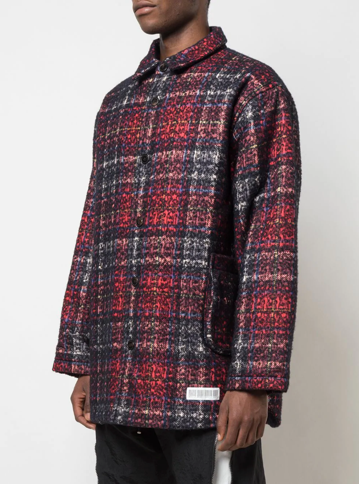 SHIRT JACKET RED MIX PLAID - Mostly Heard Rarely Seen