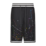 "QUILTED SPLATTER PAINT" BASKETBALL SHORT - Mostly Heard Rarely Seen