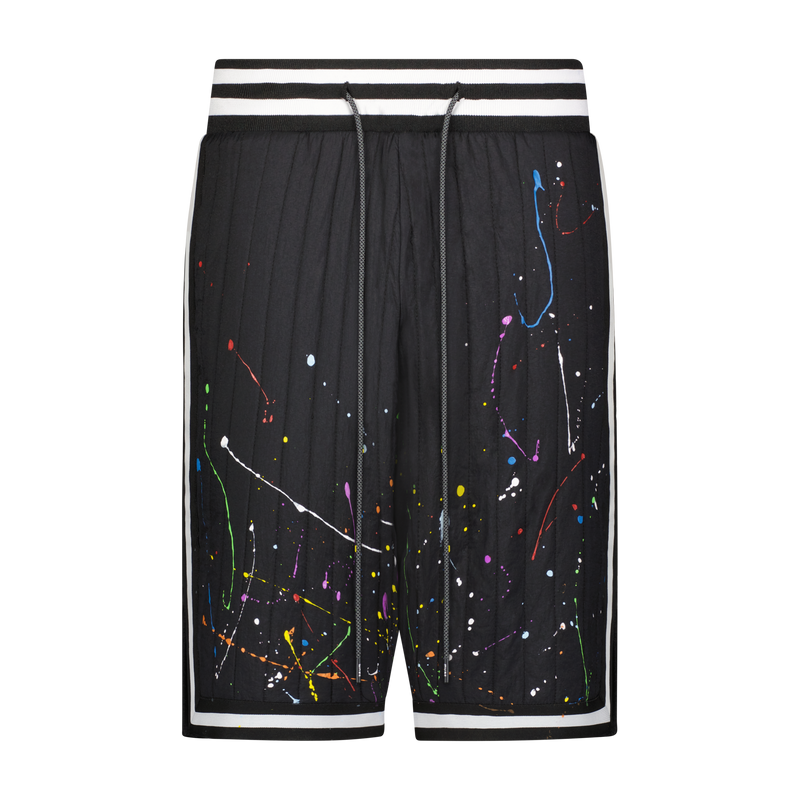 "QUILTED SPLATTER PAINT" BASKETBALL SHORT - Mostly Heard Rarely Seen