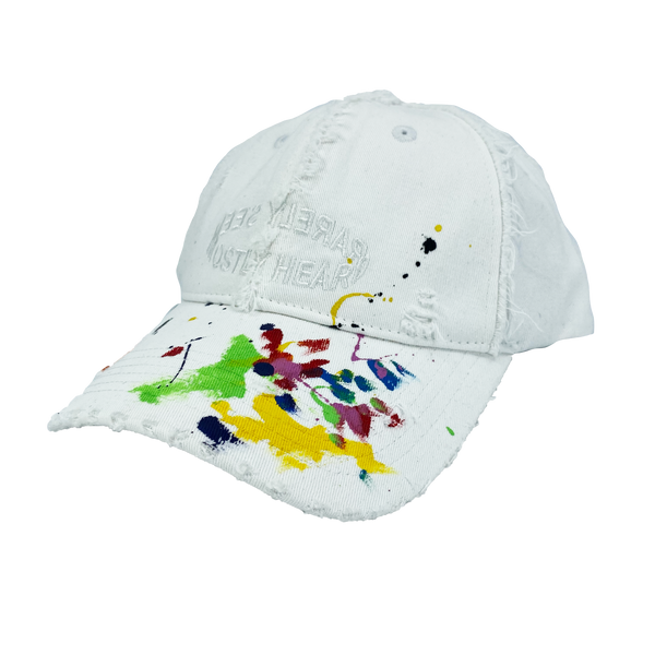 "DISTRESSED PAINTED" DAD HAT - Mostly Heard Rarely Seen